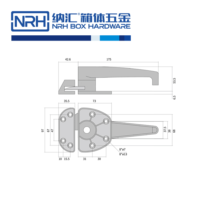 不锈钢烤箱门锁花季传媒app在线观看冰柜把手锁扣5755