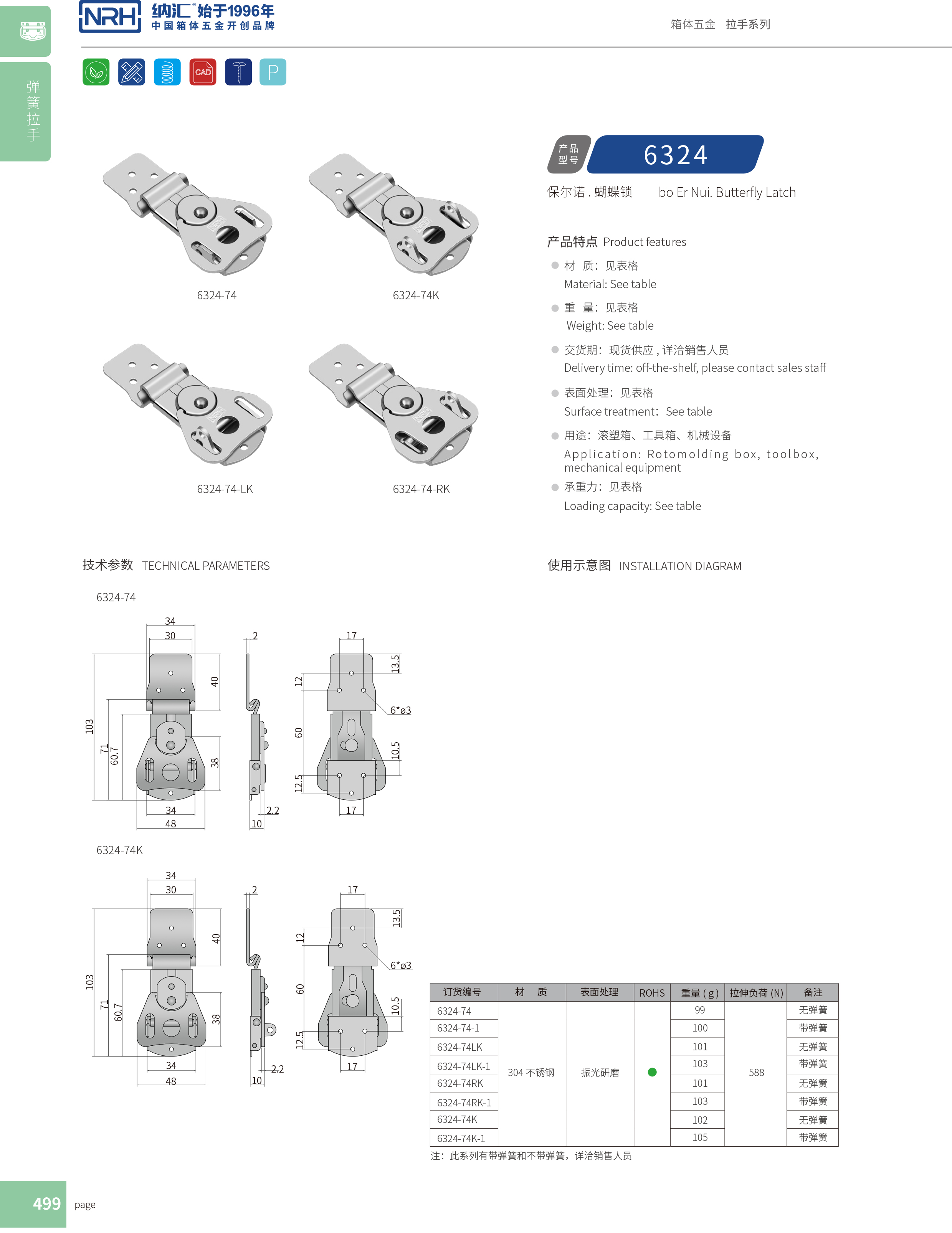 蝴蝶锁芯6324-74电表箱锁扣_医疗下载花季传媒_NRH不锈钢箱扣