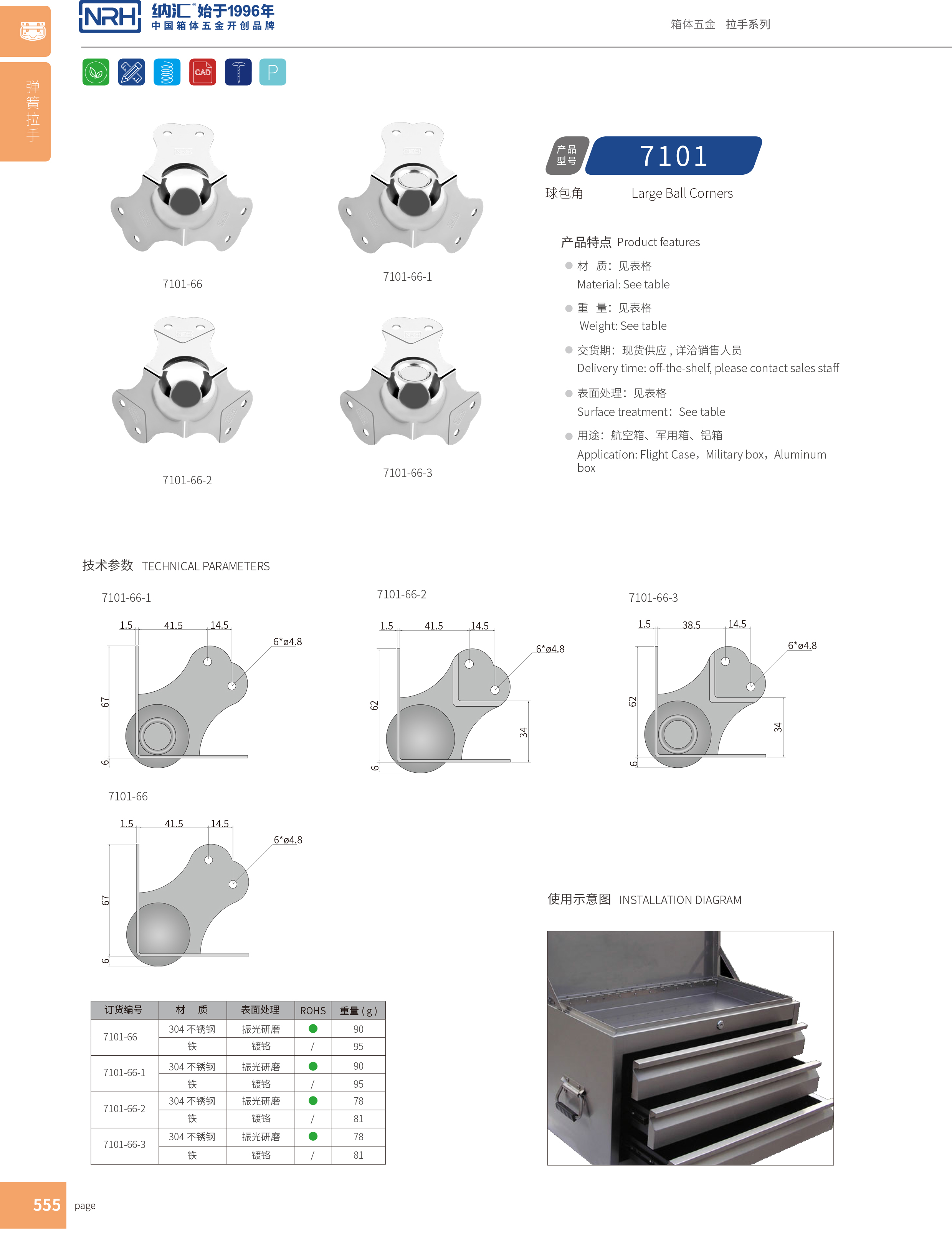 球包角7101-66航空箱护角_木箱护角_NRH花季传媒app球包角