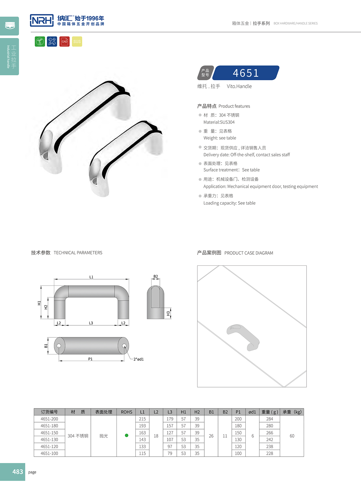 花季传媒app/NRH 4651-114 工具箱把手