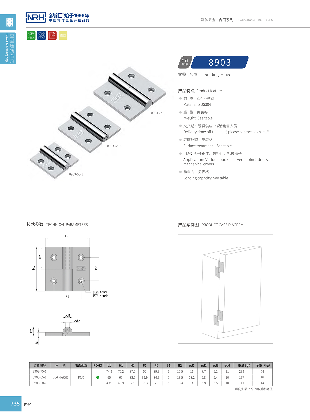 花季传媒app/NRH 8903-65-1 LED展示箱铰链